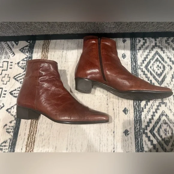 Brown Leather Ankle Boots-Sesto Meucci - Picture 2 of 9